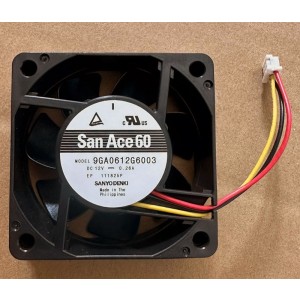 SANYO 9GA0612G6003 12V 0.26A 3wires Cooling Fan