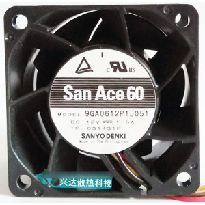 SANYO 9GA0612P1J051 12V 1.5A 4wires Cooling Fan