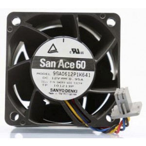Sanyo 9GA0612P1K641 12V 0.95A 4wires Cooling Fan