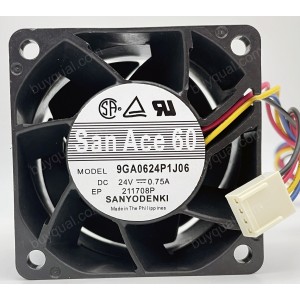SANYO 9GA0624P1J06 24V 0.75A 4wires Cooling Fan 