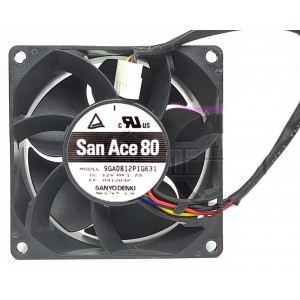 SANYO 9GA0812P1G631 12V 1.2A 4wires Cooling Fan 