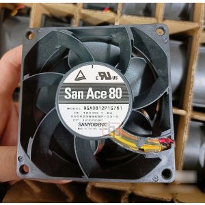 SANYO 9GA0812P1G761 12V 1.2A 3wires Cooling Fan 