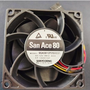 Sanyo 9GA0812P2S0031 12V 0.83A 4wires Cooling Fan