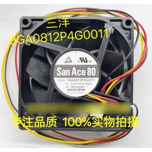 SANYO 9GA0812P4G0011 12V 0.48A 3wires Cooling Fan