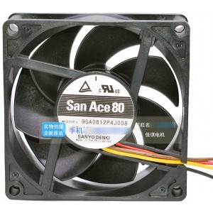 Sanyo 9GA0812P4J008 12V 0.6A 4wires Cooling Fan 