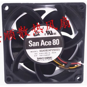 Sanyo 9GA0824P2S003 24V 0.24A 4wires Cooling Fan 