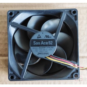 Sanyo 9GA0912P4J08 12V 0.39A 4wires Cooling Fan