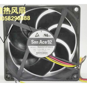 Sanyo 9GA0912P4S03 12V 0.2A 4wires Cooling Fan 