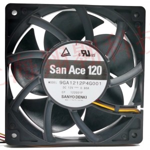 SANYO 9GA1212P4G001 12V 0.93A 4wires Cooling Fan