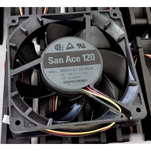 SANYO 9GH1212C404 12V 0.21A 3wires Cooling Fan 