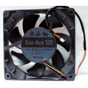 Sanyo 9GH1212C4D04 12V 0.21A 3wires Cooling Fan