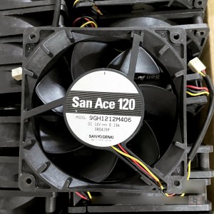 Sanyo 9GH1212M406 12V 0.13A 3wires Cooling Fan
