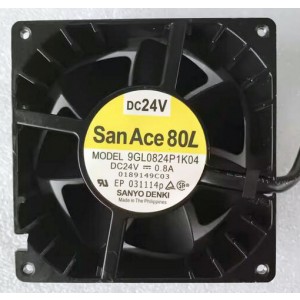 Sanyo 9GL0824P1K04 24V 0.8A 3wires Cooling Fan