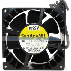 Sanyo 9GL0827P1K04 27V 0.8A 4wires Cooling Fan