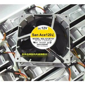 SANYO 9GL1212E101 12V 0.61A 3wires Cooling Fan