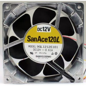 SANYO 9GL1212E101 12V 0.61A 3wires Cooling Fan