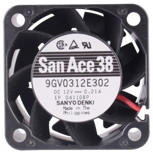 SANYO 9GV0312E302 12V 0.21A 2wires Cooling Fan