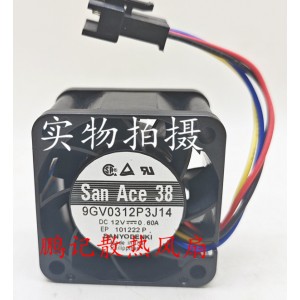 SANYO 9GV0312P3J14 12V 0.60A 4wires Cooling Fan 