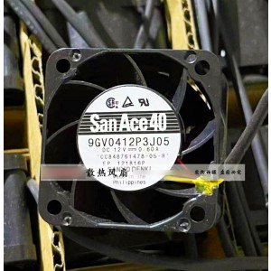 Sanyo 9GV0412P3J05 12V 0.6A 4wires Cooling Fan - Original New