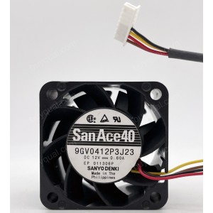 Sanyo 9GV0412P3J23 12V 0.6A 4wires Cooling Fan