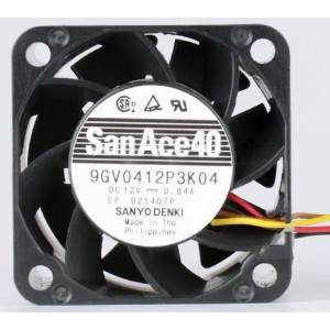 SANYO 9GV0412P3K04 12V 0.84A 4wires Cooling Fan 