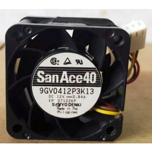 SANYO 9GV0412P3K13 12V 0.84A 4wires Cooling Fan