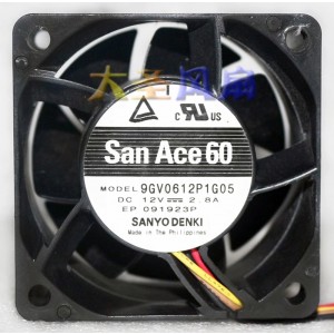 Sanyo 9GV0612P1G05 12V 2.8A 4wires Cooling Fan