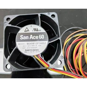 SANYO 9GV0612P1H051 12V 2.0A 3 Wires Cooling Fan 