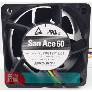 SANYO 9GV0612P1L01 12V 0.7A 3wires Cooling Fan