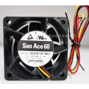 Sanyo 9GV0612P1M03 12V 1.5A 4wires Cooling Fan