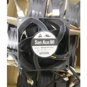 SANYO 9GV0812P1F031 12V 1.5A 4wires Cooling Fan - Original New