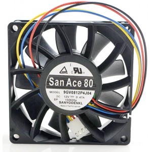 Sanyo 9GV0812P4J04 12V 0.47A 4wires Cooling Fan