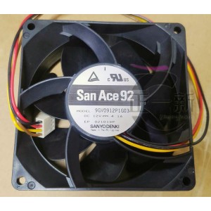 SANYO 9GV0912P1G03 12V 4.1A 4wires Cooling Fan