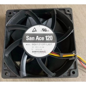 Sanyo 9GV1212P1J07 12V 3.0A 4wires Cooling Fan 