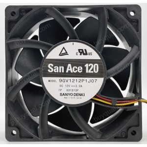 Sanyo 9GV1212P1J07 12V 3.0A 4wires Cooling Fan 