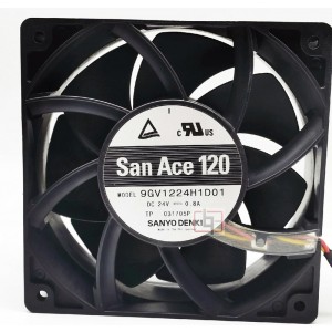 SANYO 9GV1224H1D01 24V 0.8A 3wires cooling fan