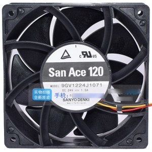 SANYO 9GV1224J1071 24V 1.5A 3wires Cooling Fan
