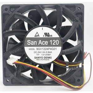Sanyo 9GV1224P4G01 24V 0.84A 4wires Cooling Fan