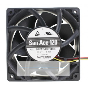 Sanyo 9GV1248P1B03 48V 0.43A 4wires Cooling Fan 