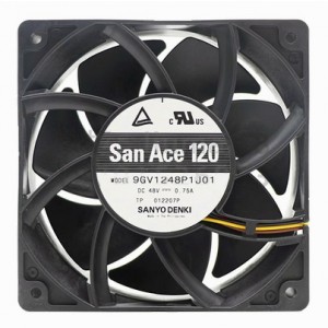 SANYO 9GV1248P1J01 48V 0.75A 3 Wires Cooling Fan 