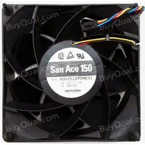 Sanyo 9GV1512P5M031 12V 1.2A 4wires Cooling Fan