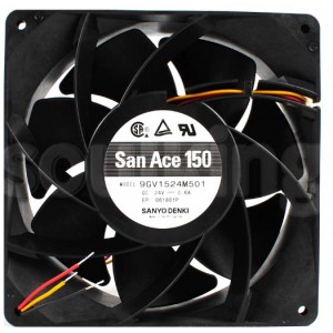 SANYO 9GV1524M501 24V 0.60A 3wires Cooling Fan 