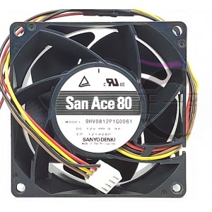 SANYO 9HV0812P1G0061 12V 3.4A 4wires Cooling Fan 