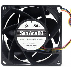 SANYO 9HV0848P1G0031 48V 0.85A 4 Wires Cooling Fan 