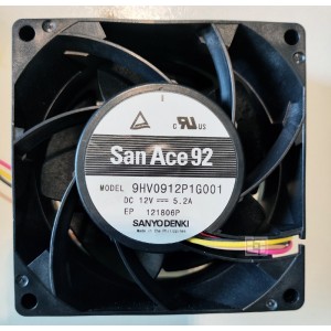 SANYO 9HV0912P1G001 12V 5.2A 4wires Cooling Fan