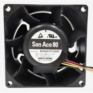 SANYO 9HVA0812P1G0081 12V 3.5A 4wires Cooling Fan