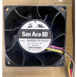 SANYO 9HVB0812P1G0031 12V 4.8A 4wires Cooling Fan 