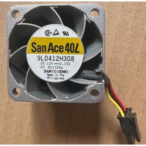 SANYO 9L0412H308 12V 1.5A 3wires Cooling Fan 