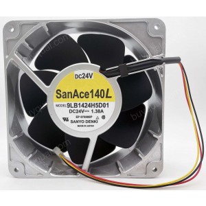 SANYO 9LB1424H5D01 24V 1.38A 3wires Cooling Fan