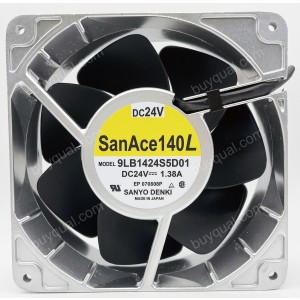 SANYO 9LB1424S5D01 24V 1.38A 3wires Cooling Fan - Used/ Refurbished